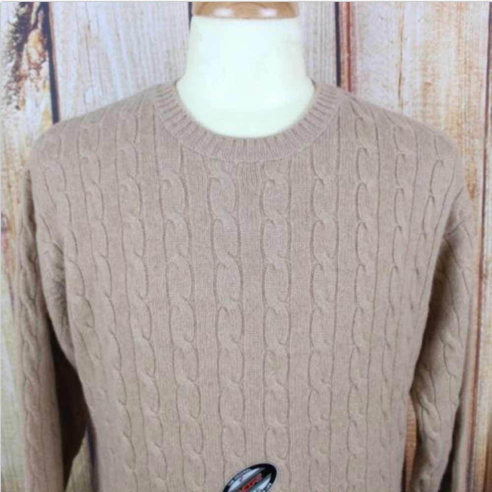 Joseph & Lyman Men's Cashmere Sweater Large Beige